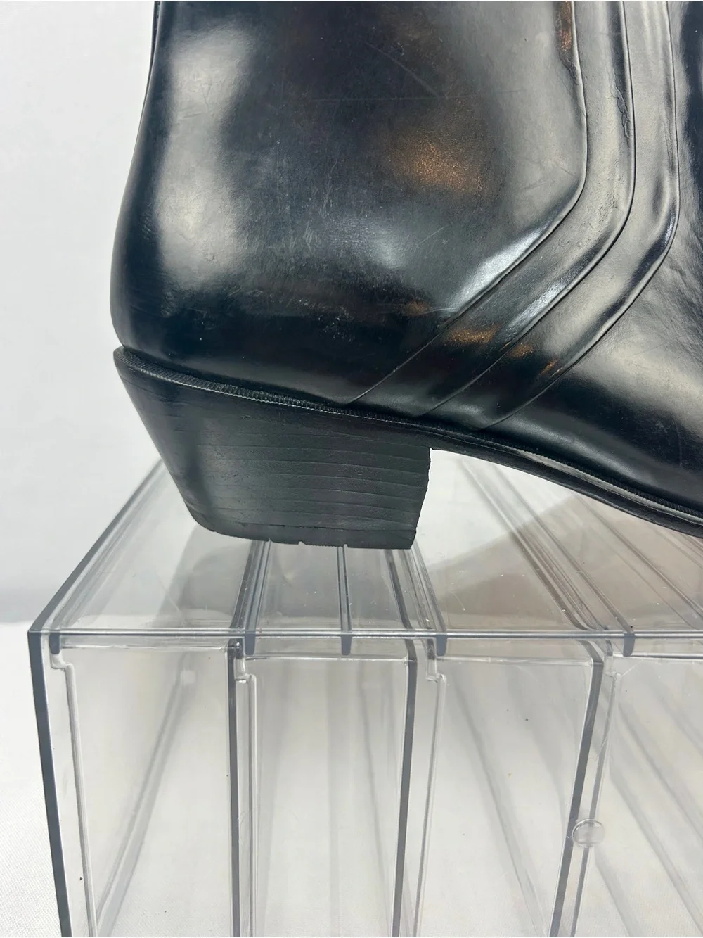Stacy Adams Black Leather Chukka Zip Boots
